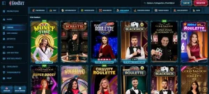 FamBet live casino category showing live dealer navigation